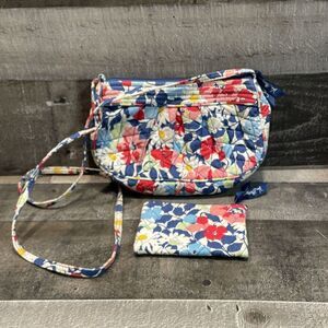 Vintage Summer Shoulder Bag Vera Bradley Crossbody Small W/ Coin Purse